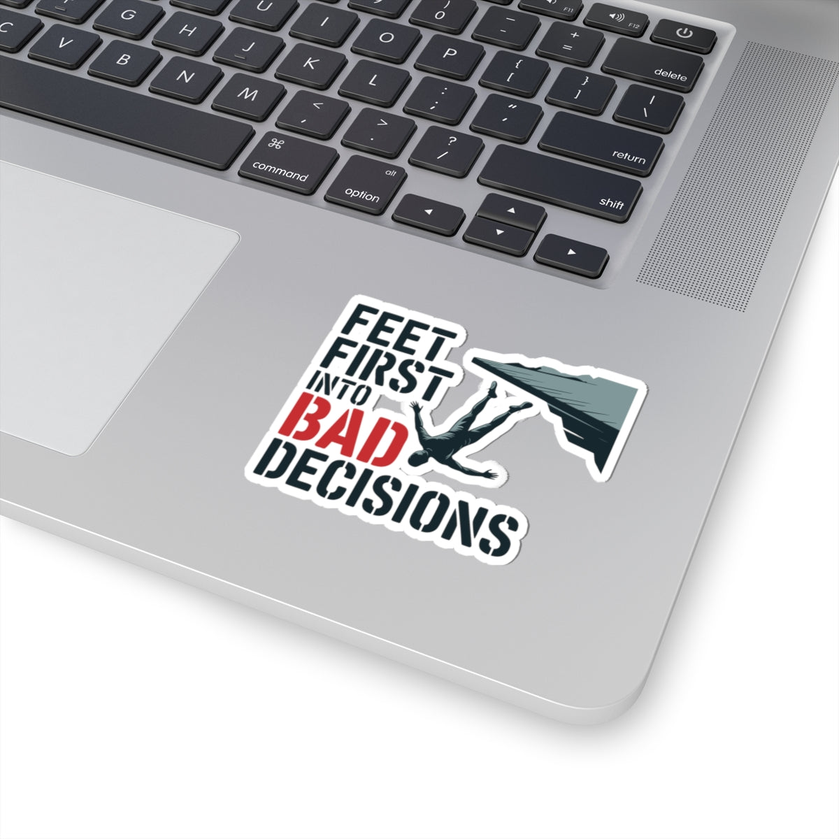 Base Jumping Sticker for Car Helmet – Self-Deprecating Humor Decal for Extreme Athletes Adrenaline Junkies Skydivers