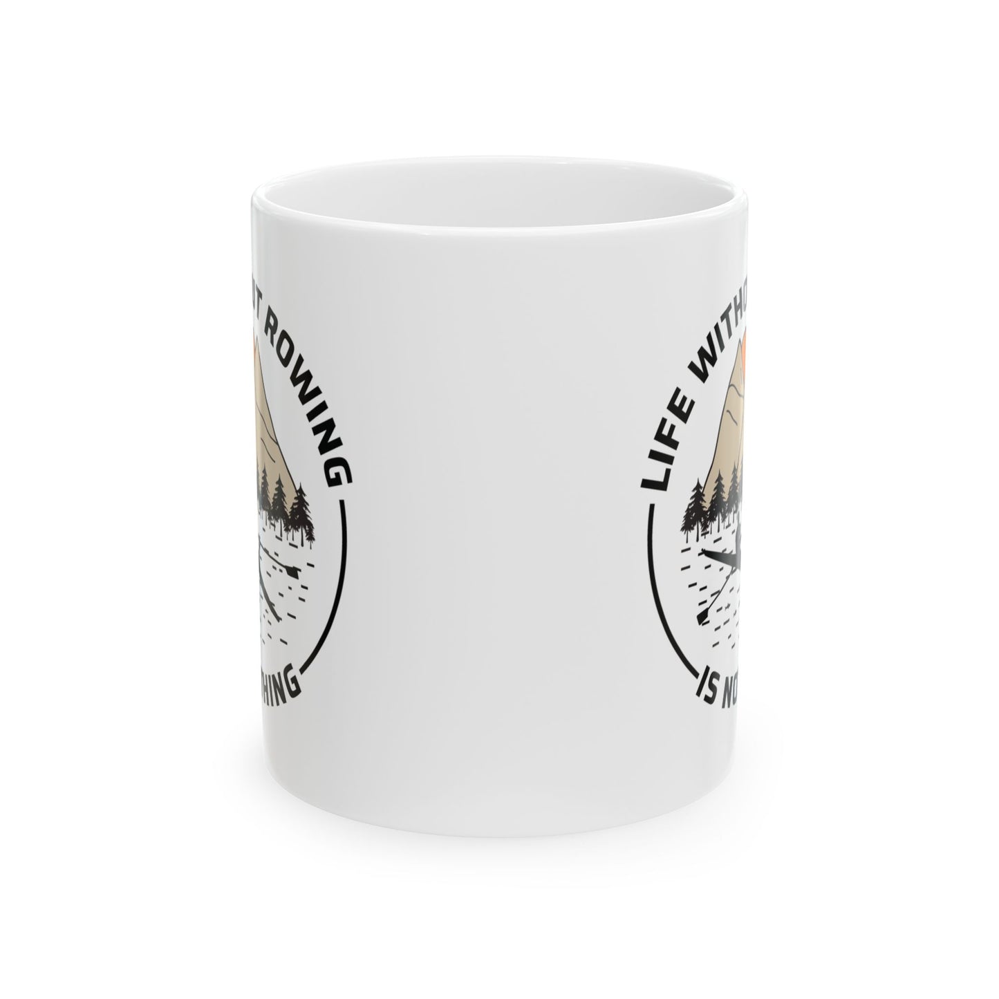 Rowing Mug Mountain Lake Enthusiast Outdoor Adventure Sport