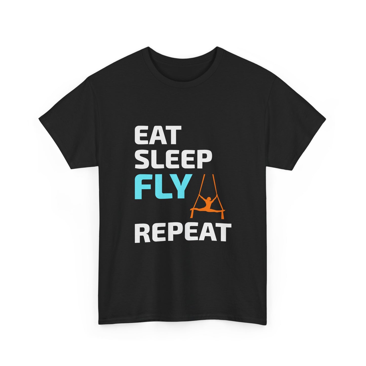 Aerial Silks T-Shirt – Funny Eat Sleep Fly Repeat Graphic for Aerialists Dancers