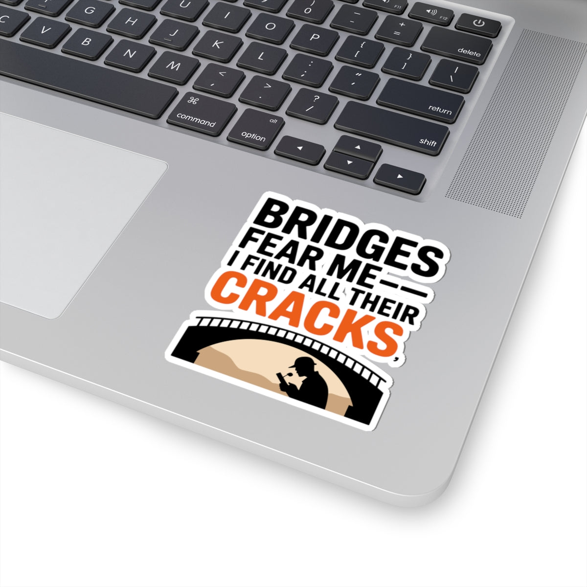 Bridge Inspection Decal - Crack Finder Vinyl Sticker for Civil Engineers & Crews