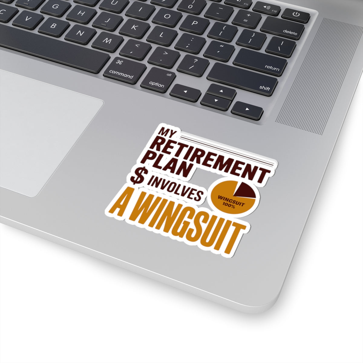 Wingsuit Flying Sticker for Car Helmet – Dark Humor Decal for Extreme Athletes BASE Jumpers Skydivers