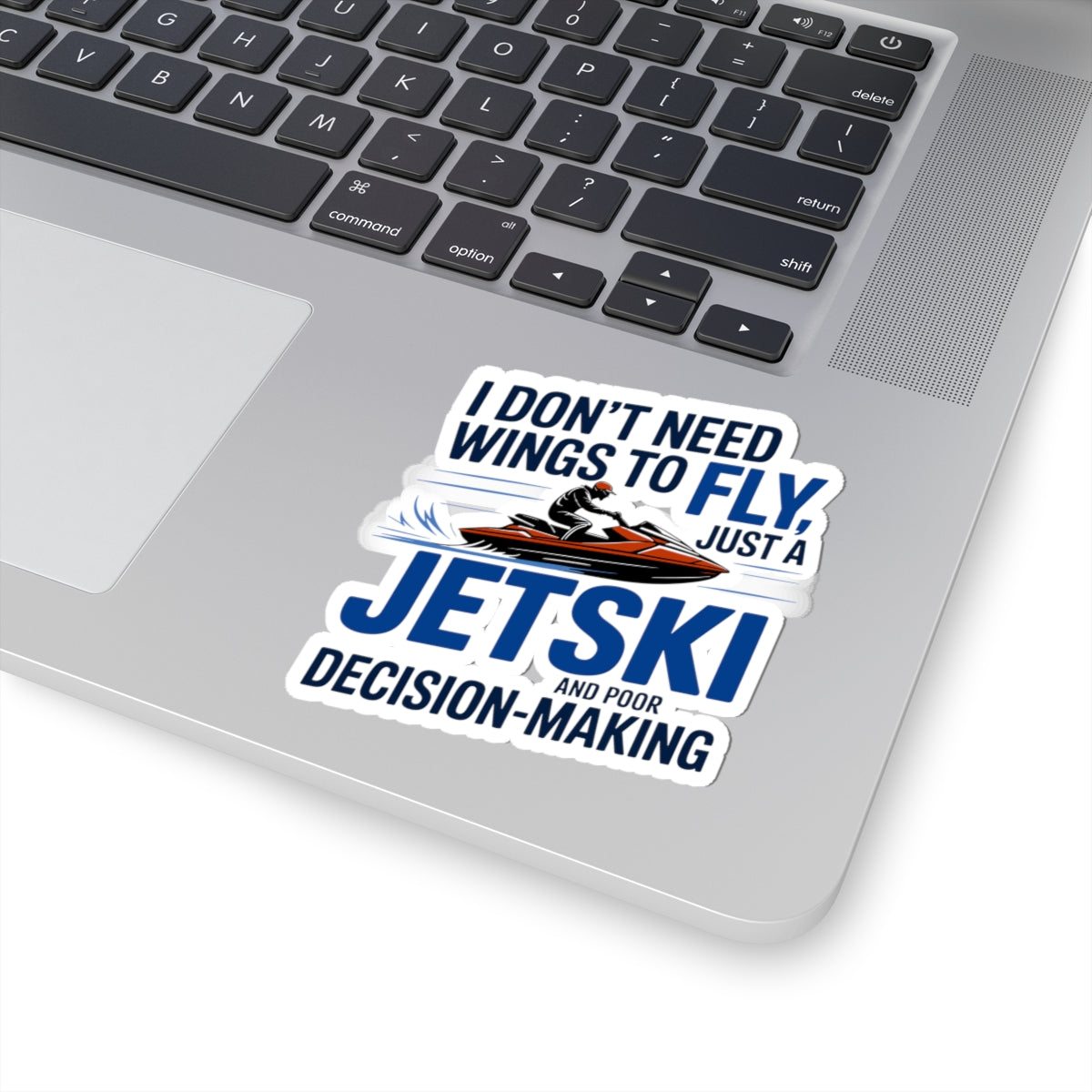 Jet Ski Passion Sticker - Wings to Fly Vinyl Decal for PWC Riders & Water Sports Enthusiasts