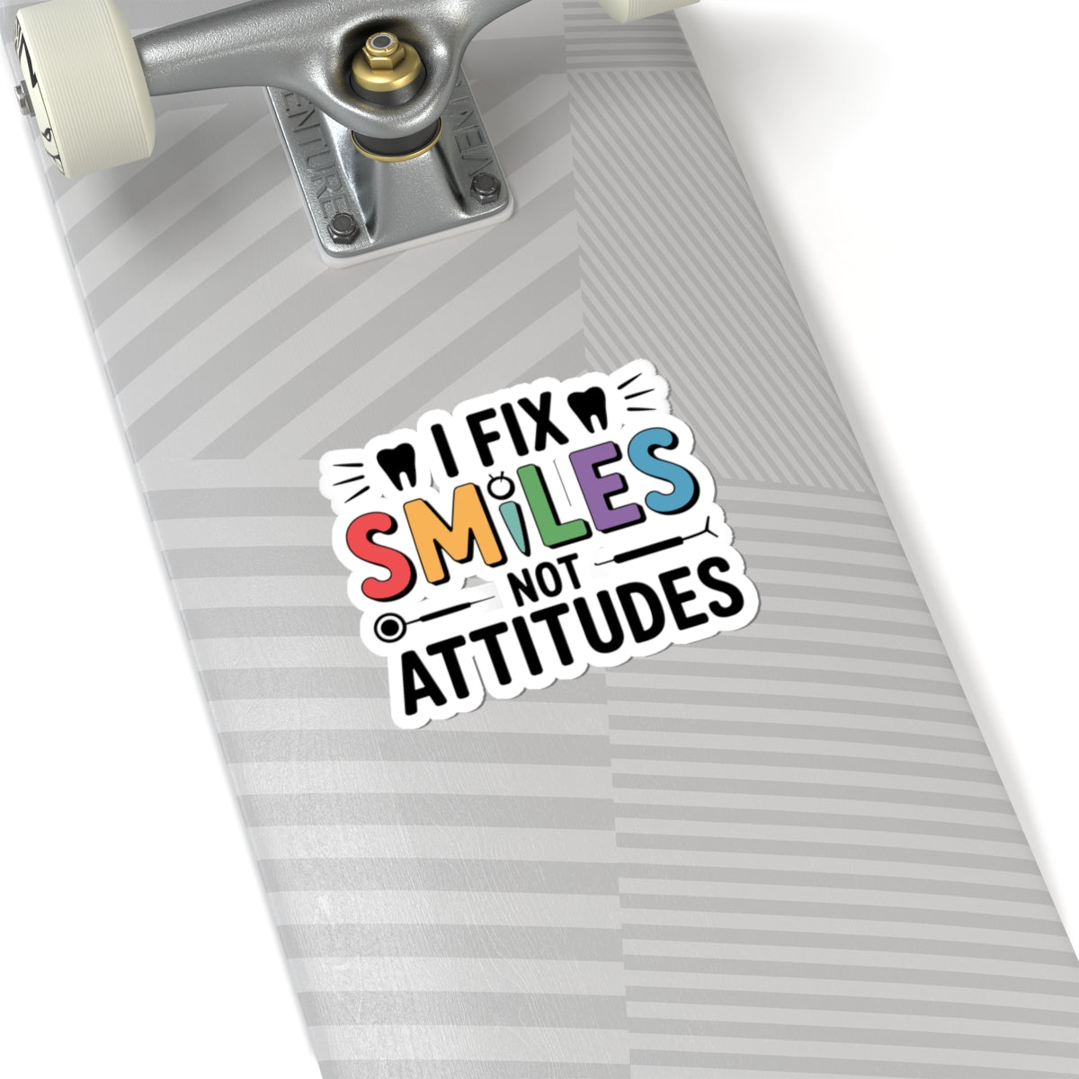 Mix Smiles Not Attitudes Sticker - Positive Dental Lab Vinyl Decal for Technicians & Dentists