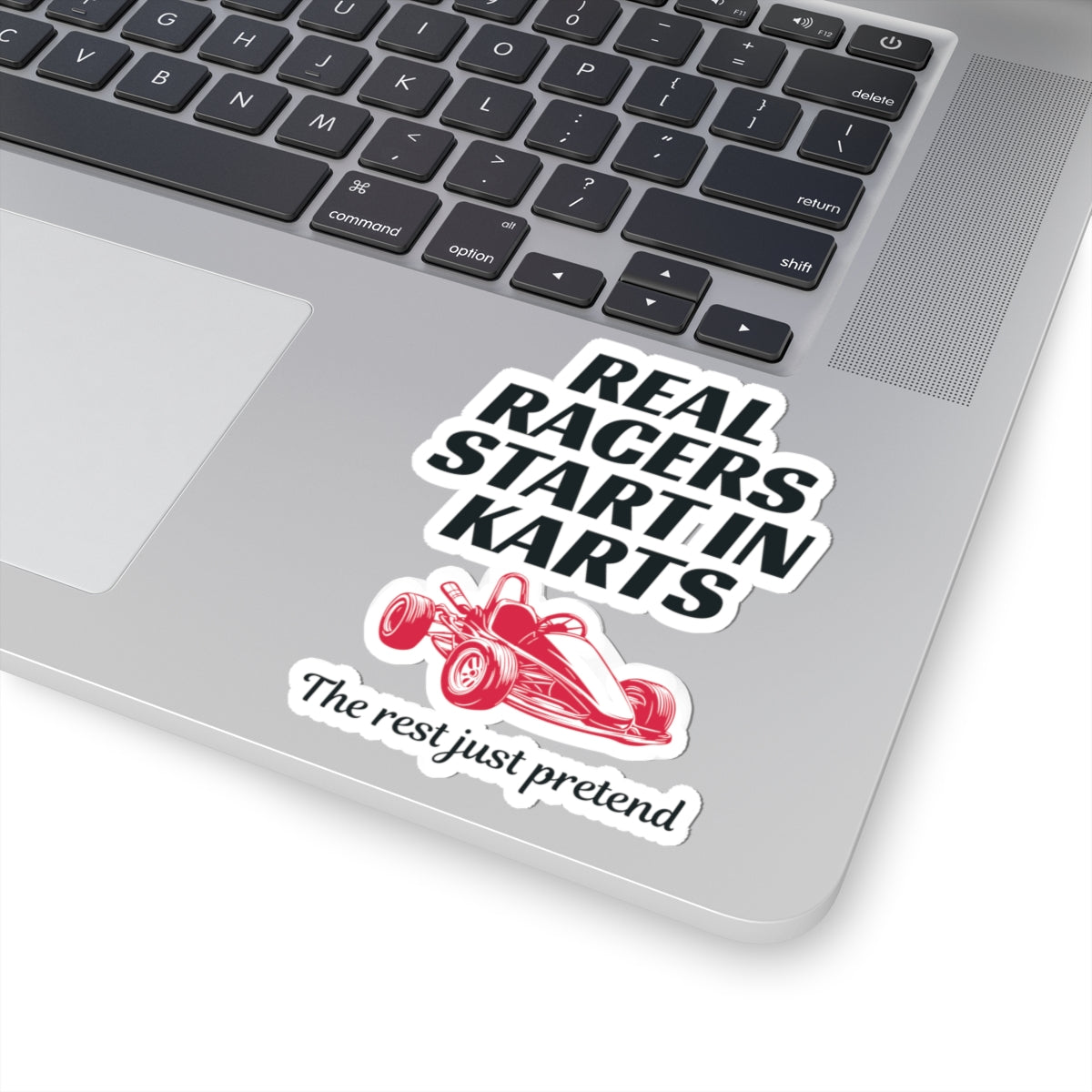 Go Kart Racing Sticker Vinyl - Real Racers Start in Karts Decals for Helmet & Car