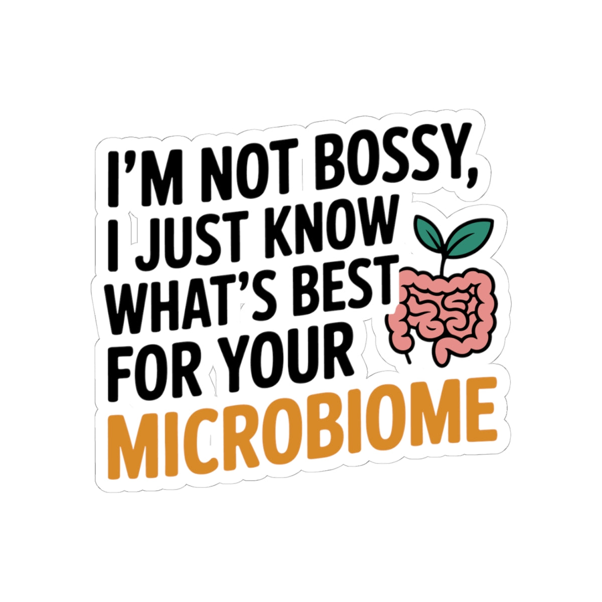 Gut Health Dietitian Sticker - Microbiome Expert Vinyl Decal for Registered Dietitians, Nutritionists