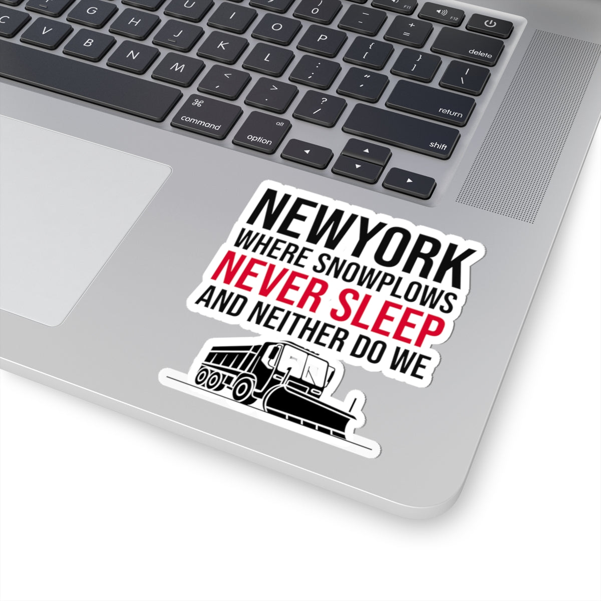 NYC Snowplow Sticker - City That Never Sleeps Vinyl Decal for Winter Warriors