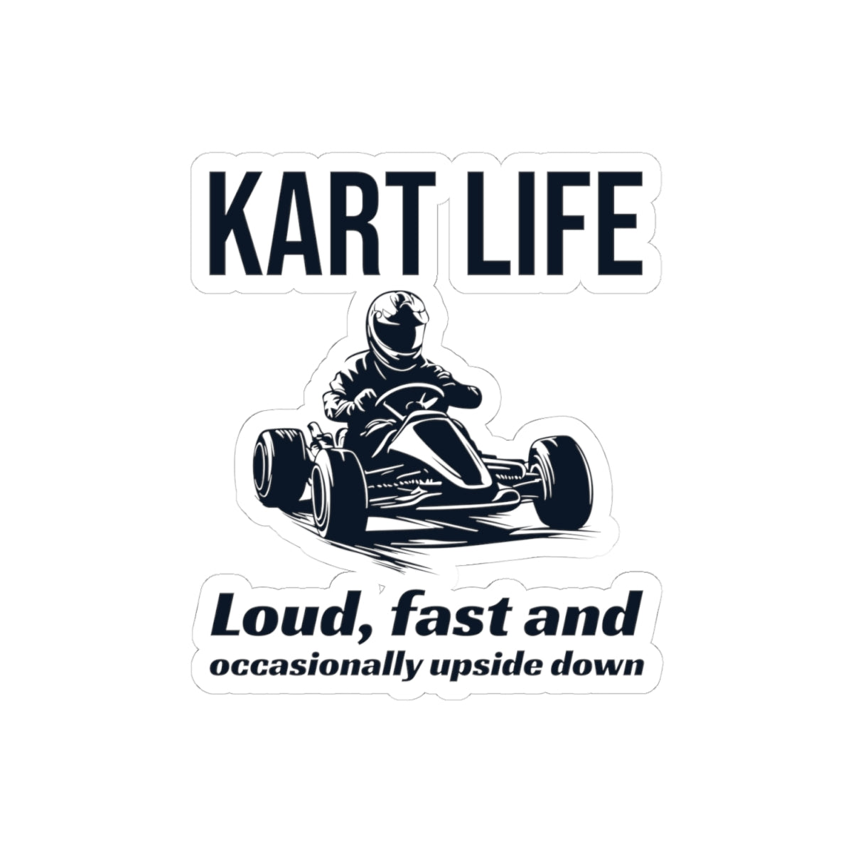 Go Kart Racing Stickers Vinyl Kart Life Decals for Helmet & Car