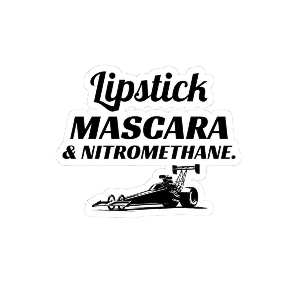 Dragster Drag Racing Girl Sticker Vinyl - Nitro and Speed Decal for Motorsport Ladies
