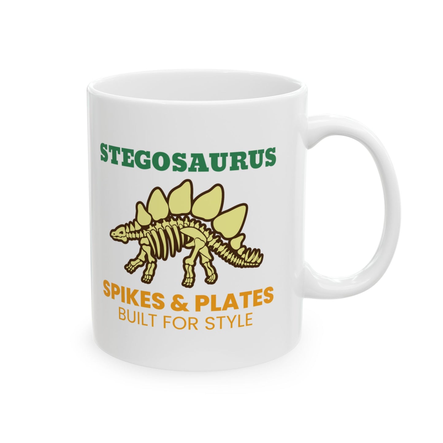 Dinosaur Fossil Mug for Jurassic Collectors Stegosaurus Skeleton Design