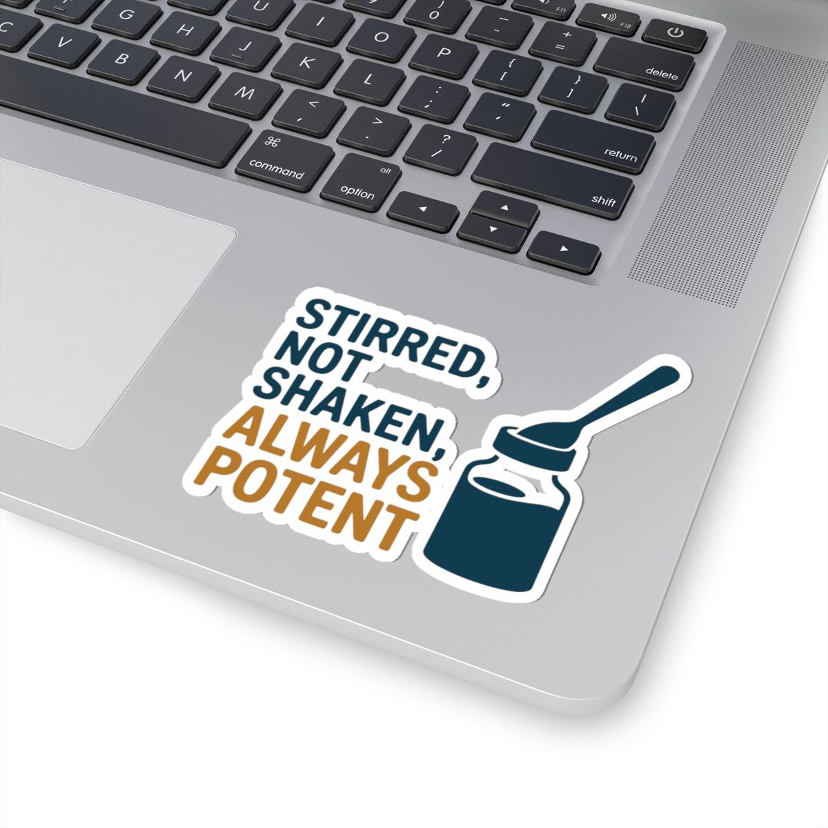 Homeopathy Preparation Sticker - Stirred Not Shaken Vinyl Decal for Homeopaths, Remedy Makers