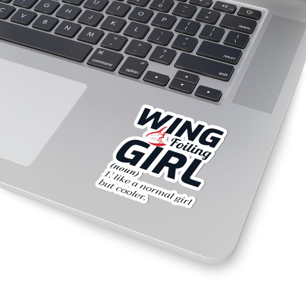 Wing Foiling Girl Sticker - Water Adventure Vinyl Decal for Female Athletes