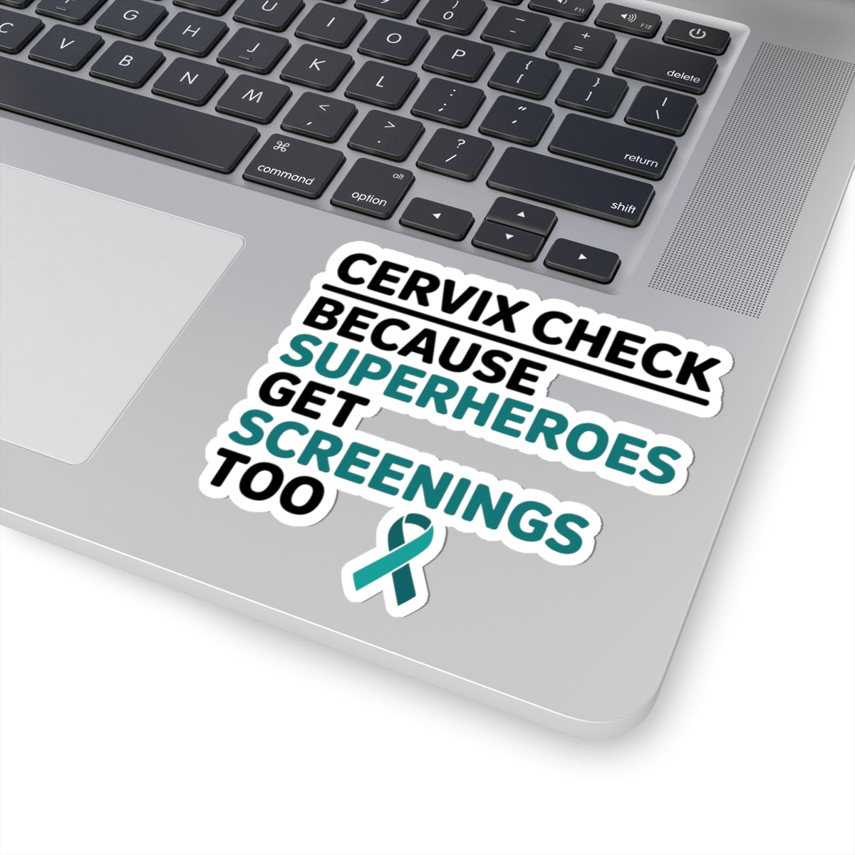 Cervical Cancer Awareness Sticker - Superhero Screenings Vinyl Decal