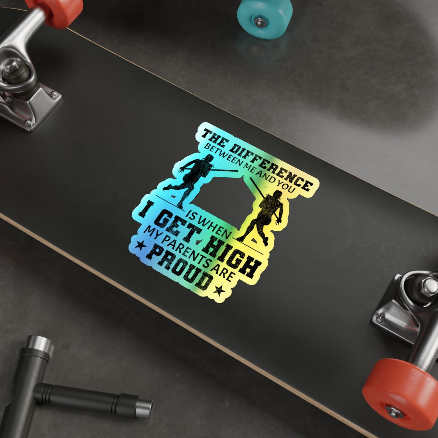 Pole Vault Sticker Holograpic– High Jump Athlete Silhouette Decal for Track & Field Enthusiasts