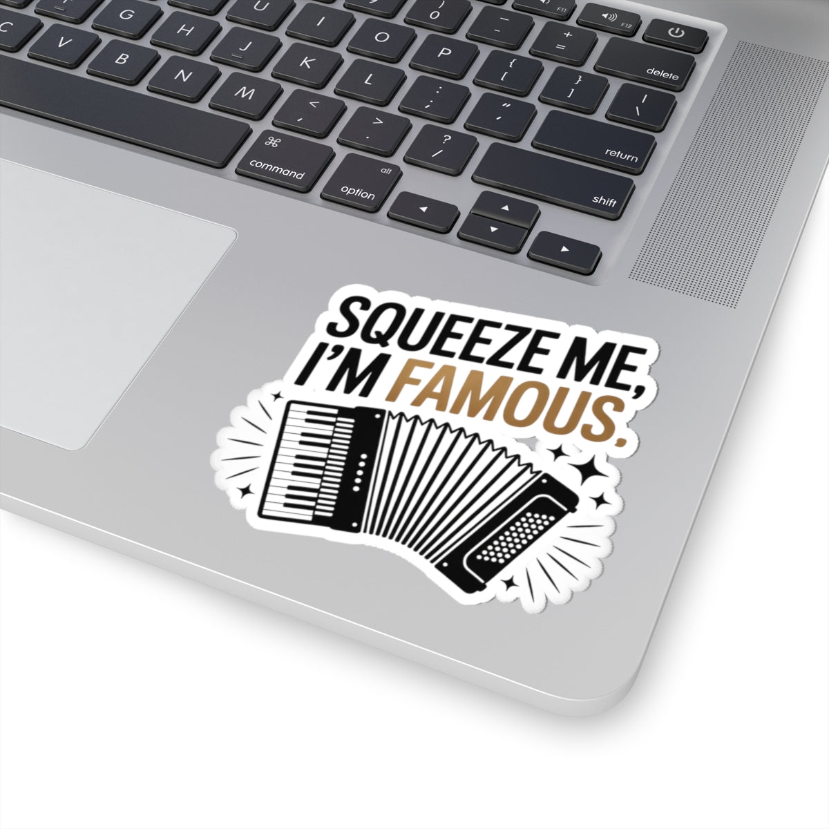 Squeezebox Sticker – Celebrity Parody Decal for Accordionists, Polka Fans