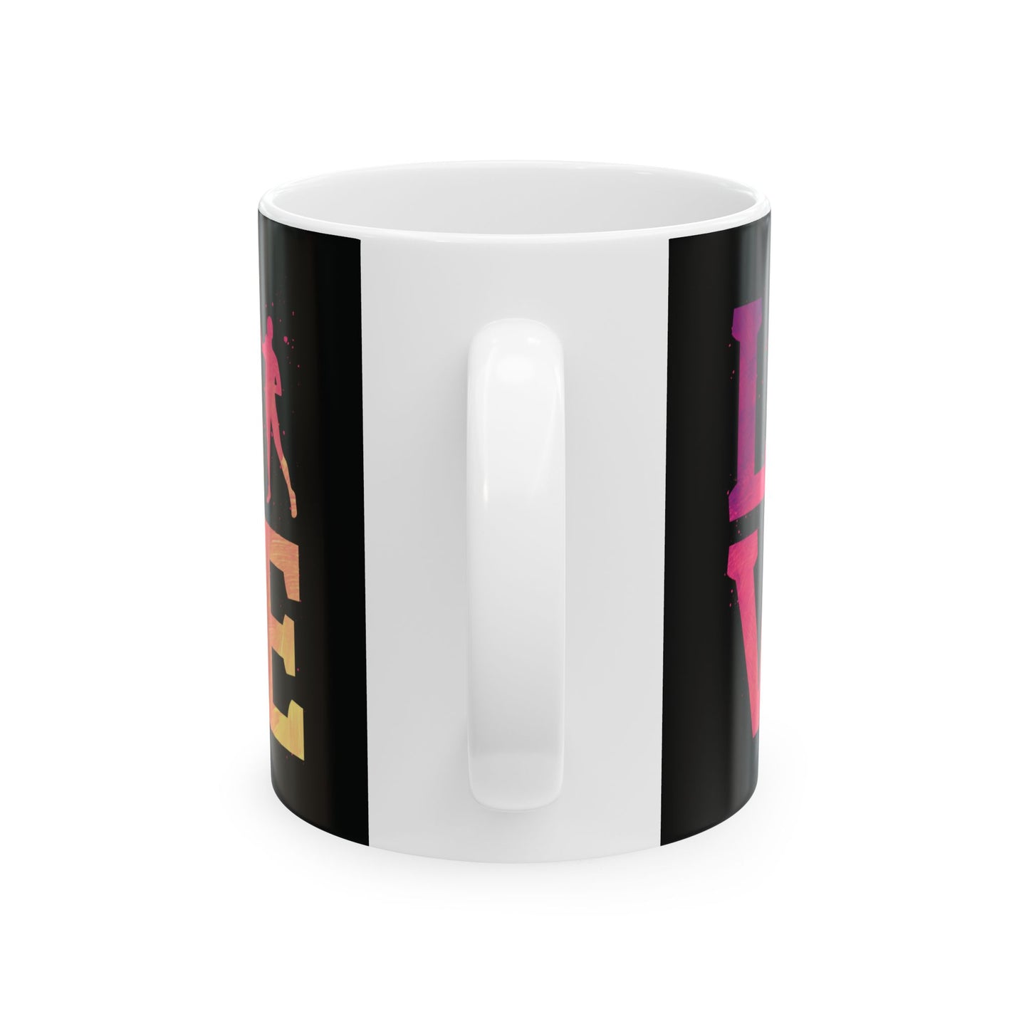 Color Guard Mug, LOVE Design with Flag Silhouette for Performers