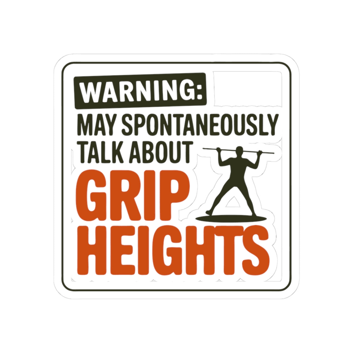 Pole Vault Sticker – Funny Warning Sign Grip Heights Humor Decal for Track and Field Athletes, Competitive Vaulters
