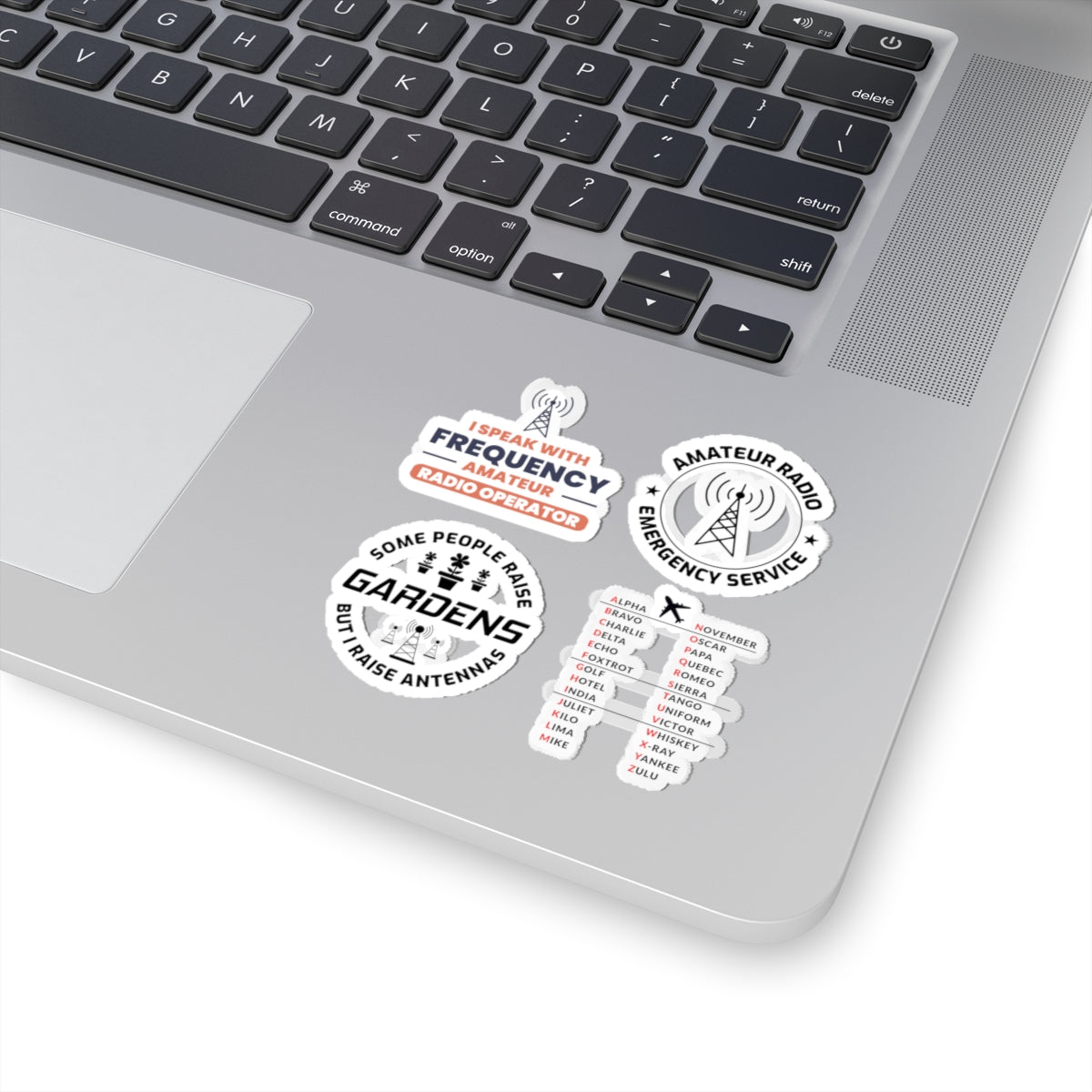 Ham Radio Sticker Pack – 4 PCS Funny Antenna Frequency Decals for Amateur Operators Emergency Service Fans