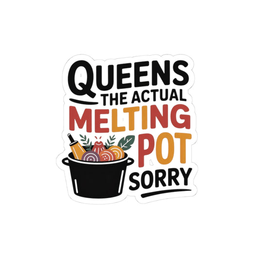 Queens Pride Sticker - True Melting Pot Vinyl Decal for Authentic New Yorkers