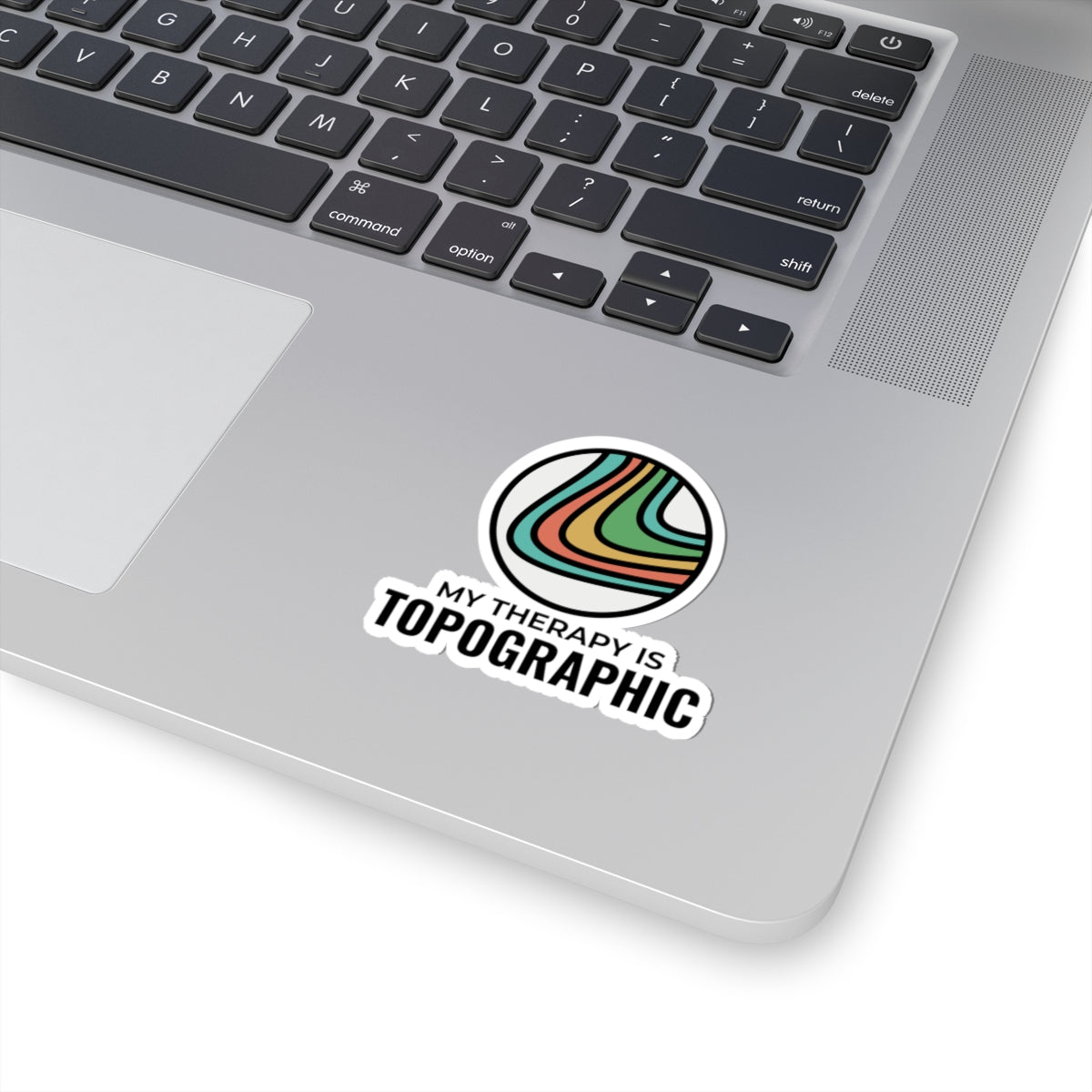 Topographic Therapy Sticker - Contour Map Art Vinyl Decal for Hikers