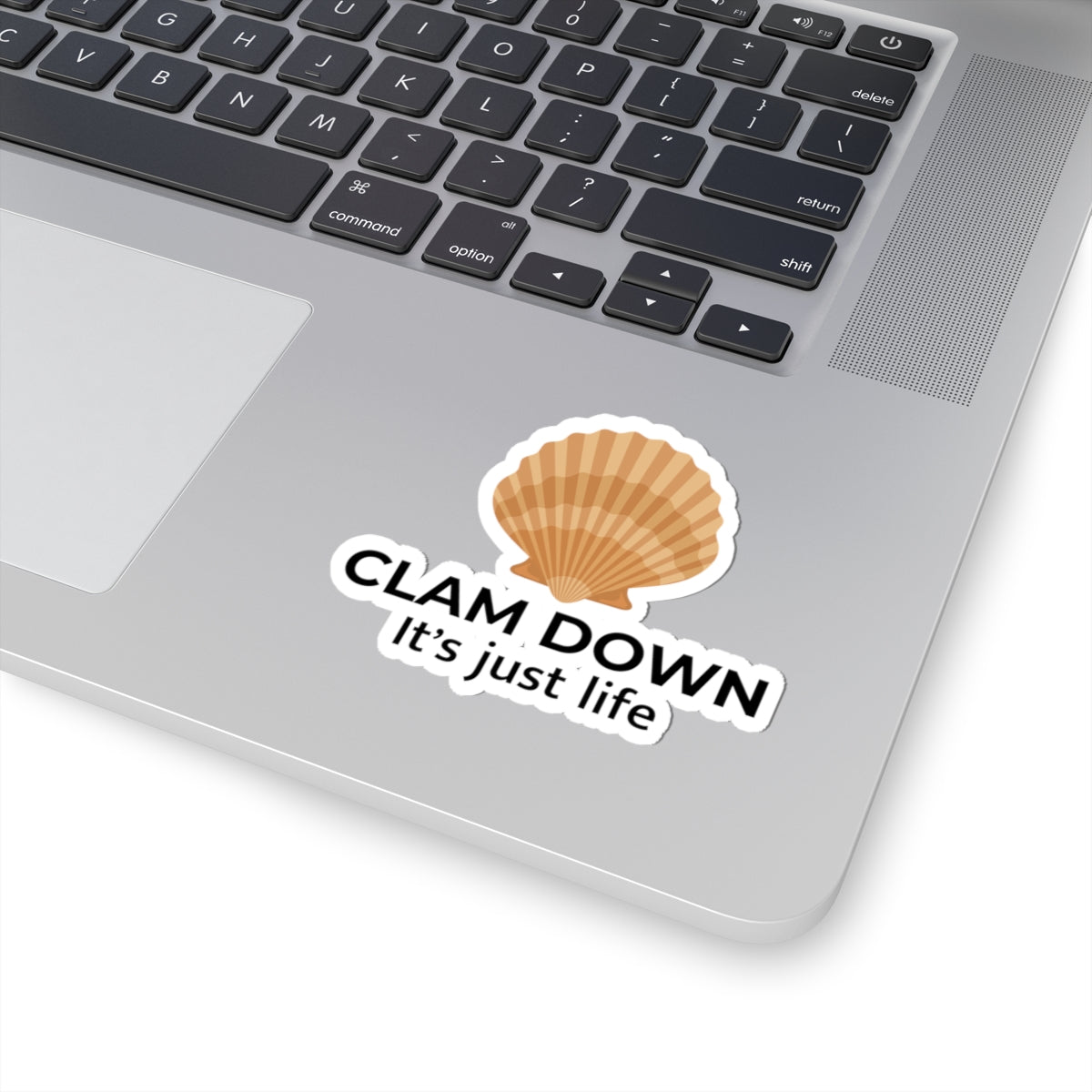 Clam Shell Sticker Ocean Life Humor Coastal Vinyl Decal