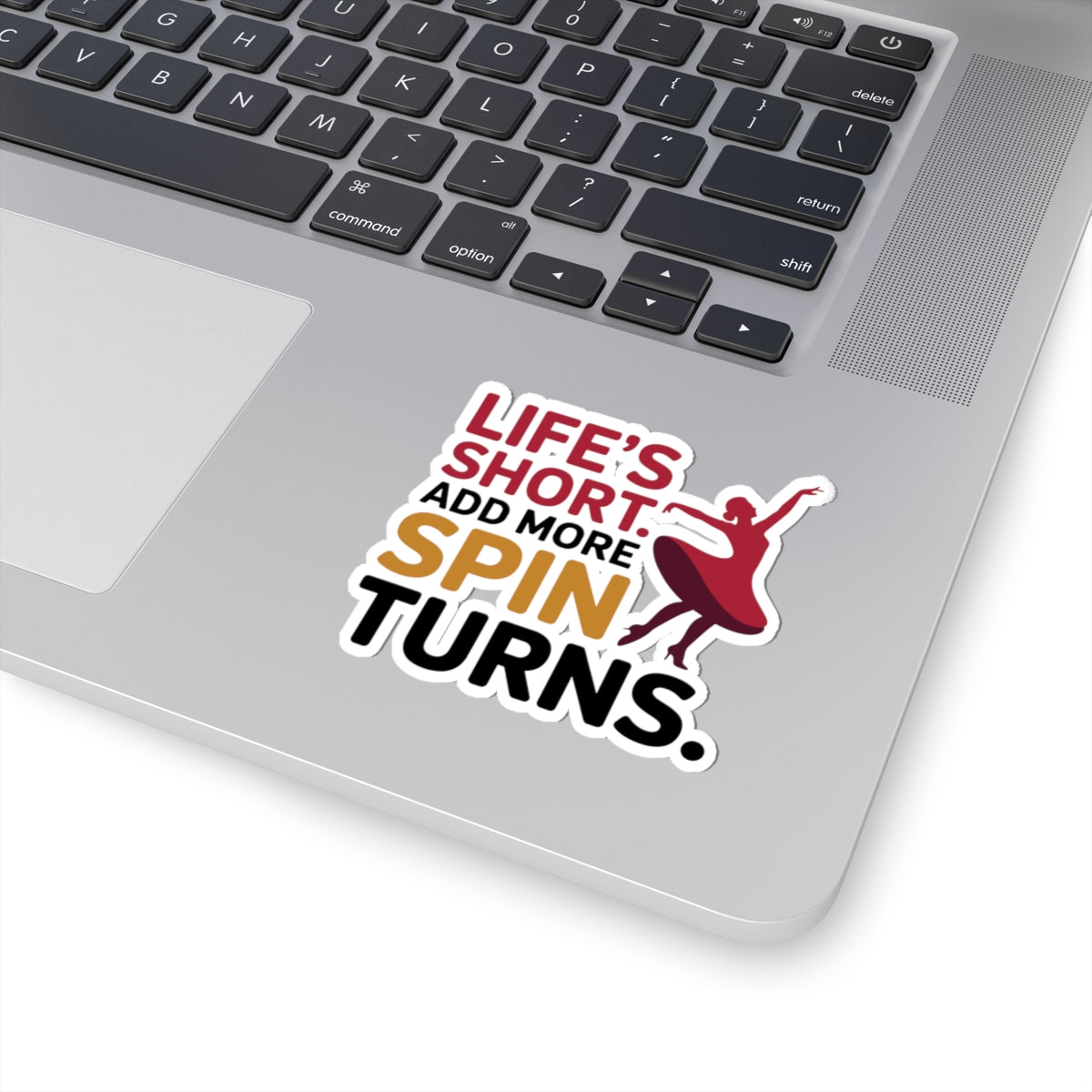 Spin Turns Sticker - Dance Motivation Vinyl Decal for Dancers, Ballroom Enthusiasts