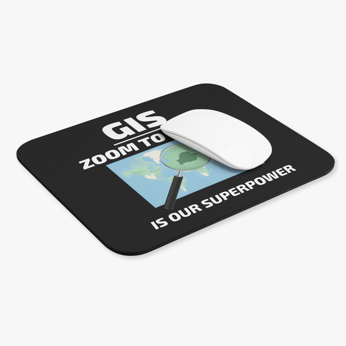 Geeky GIS Mouse Pad - Zoom to Layer Humor Non-Slip Rubber Base for Analysts & Cartographers