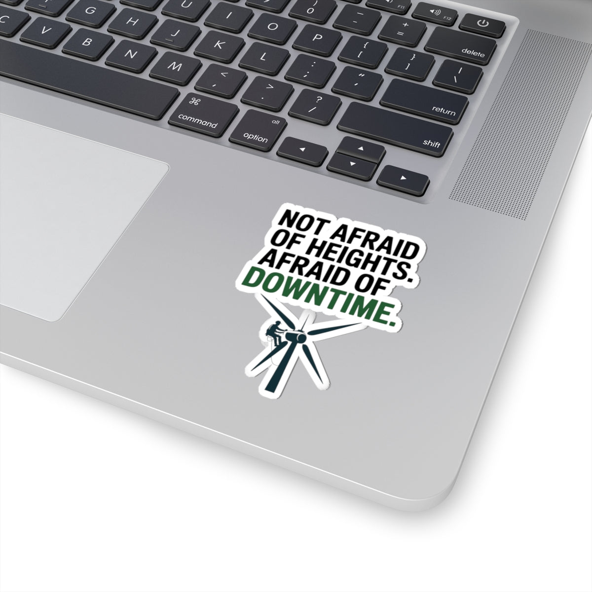 Wind Turbine Downtime Sticker - Industrial Technician Vinyl Decal for Climbers & Repair Crews