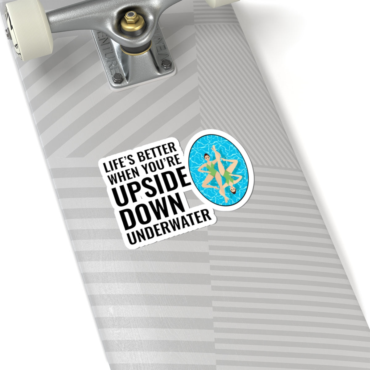 Whimsical Synchronized Swimming Sticker - Upside Down Underwater Vinyl Decal