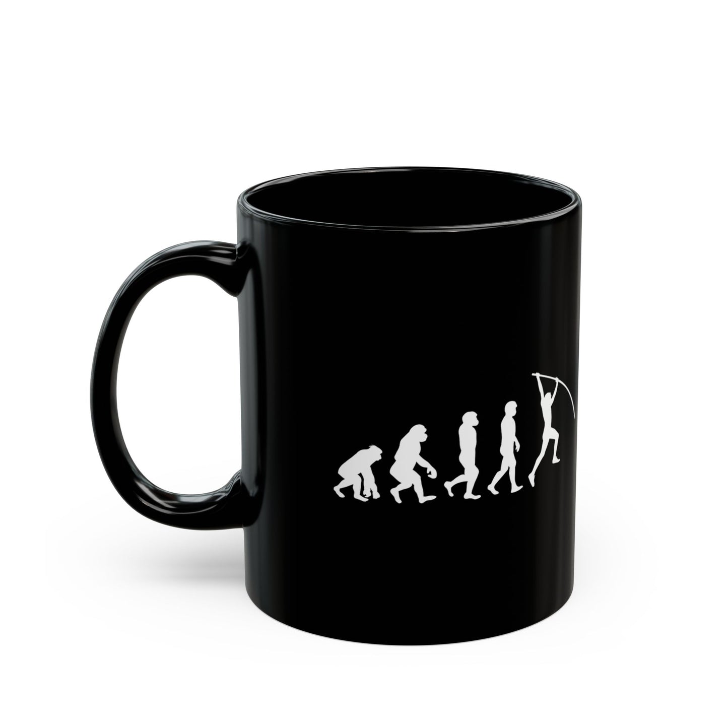 Pole Vault Mug Black – Technique Evolution Gift for Serious Athletes 11oz
