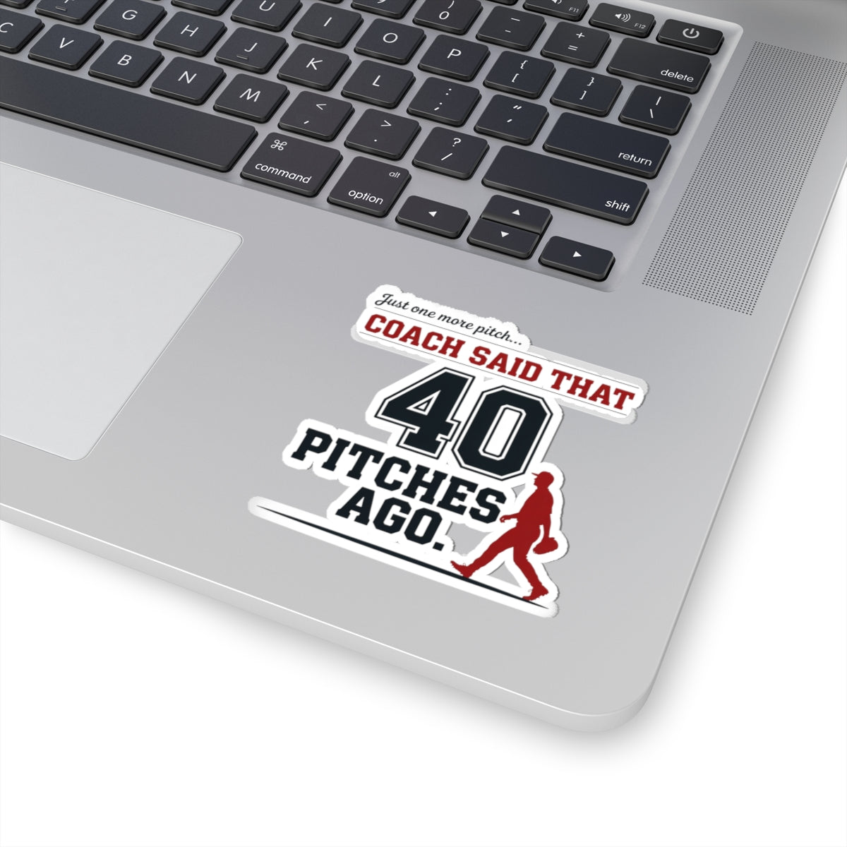 Baseball Pitcher Sticker – Funny Pitch Count Humor Decal for Pitchers Travel Ball Athletes