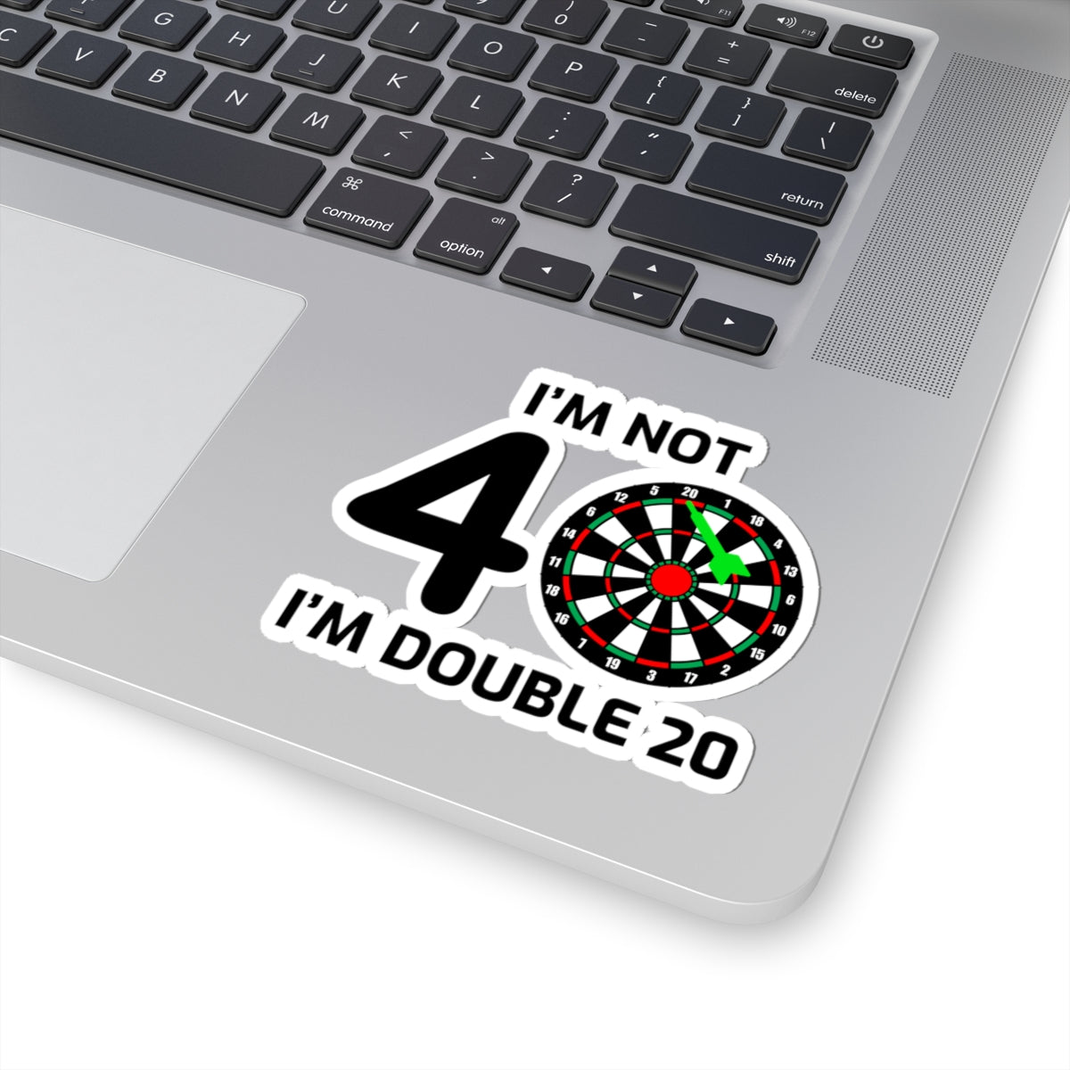 Double 20 Dart Sticker - Birthday Player Vinyl Decal for Dart League Enthusiasts