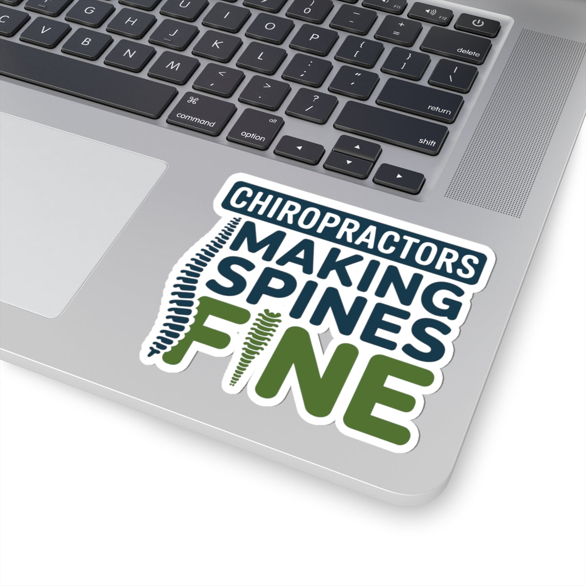 Spine Crafting Sticker - Chiropractic Art Vinyl Decal for Chiropractors, Doctors of Chiropractic