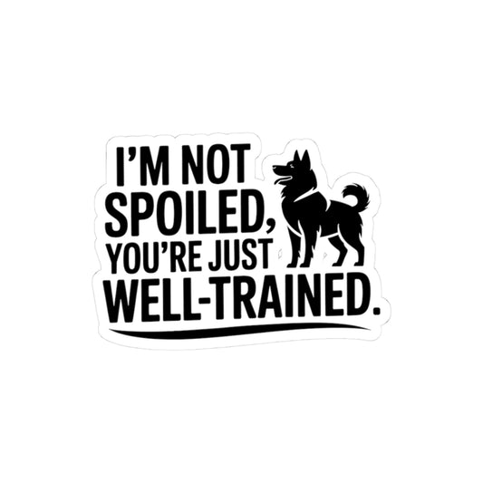 Bossy Husky Sticker - Well-Trained Human Vinyl Decal for Siberian Dog Lovers
