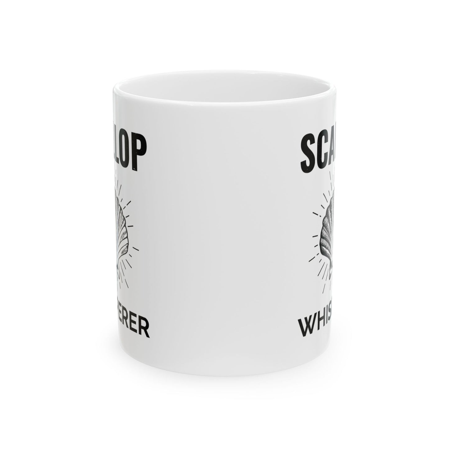 Scallop Whisperer Mug, Ocean Lover, Seashell Fan