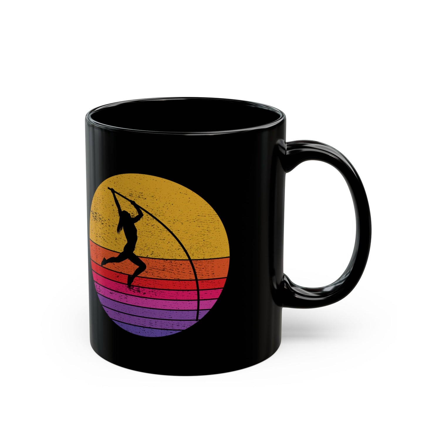 Pole Vault Mug Black – Training Gift for Jumpers Track Coaches Field Event Athletes
