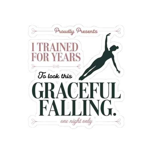 Pole Vault Sticker Funny Track Decal – Humorous Falling Quote for Pole Vaulter Athlete Jumper Runner
