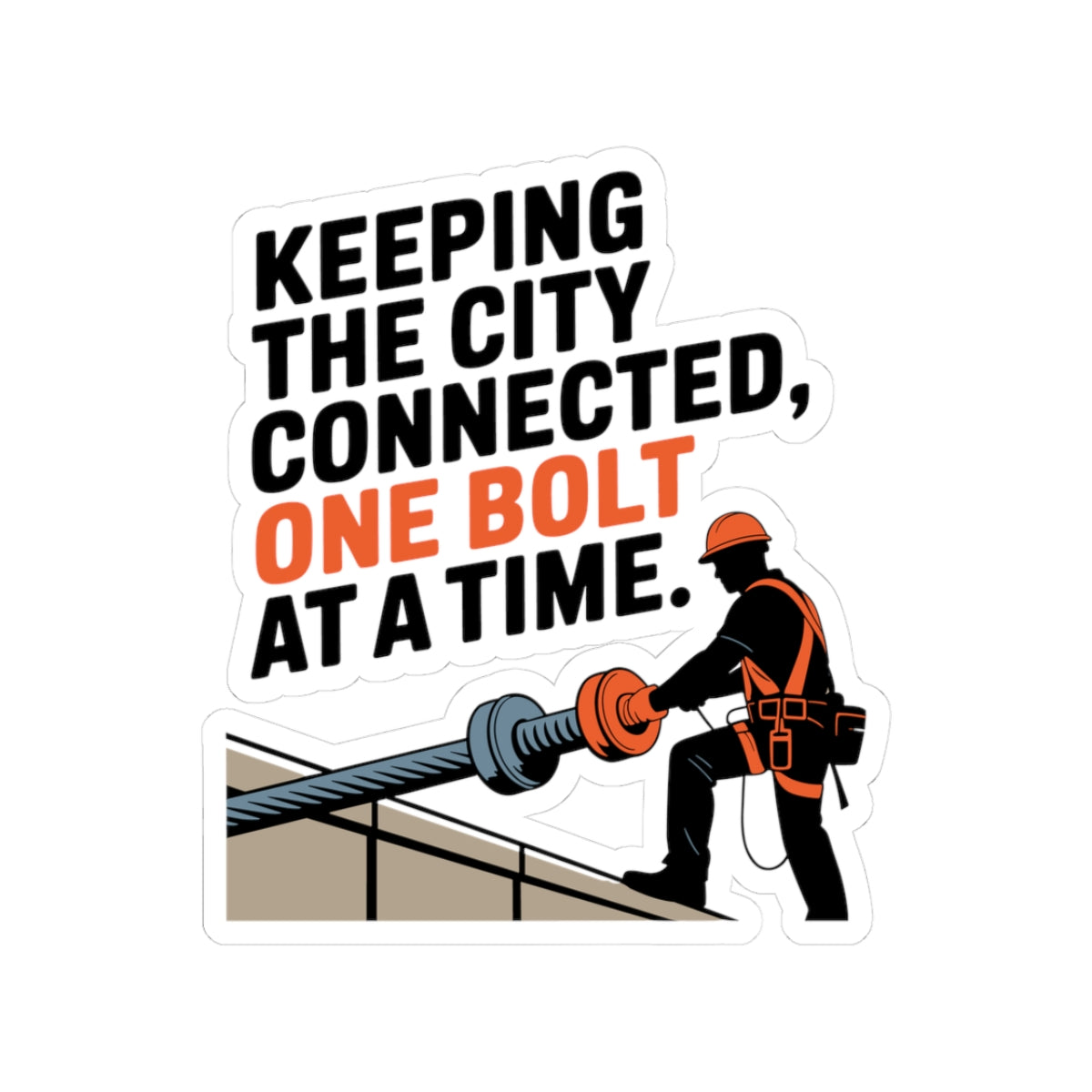 Bridge Inspector Sticker - City Connected Vinyl Decal for Engineers & Techs