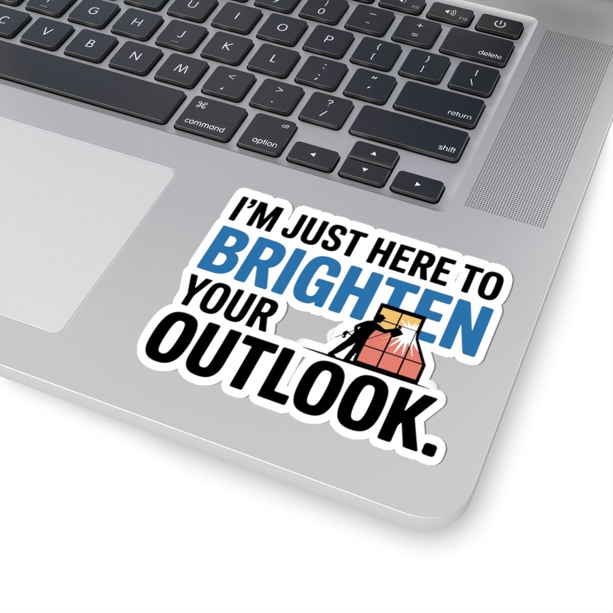 Window Cleaner Sticker - Brighten Outlook Vinyl Decal for Professionals & Technicians