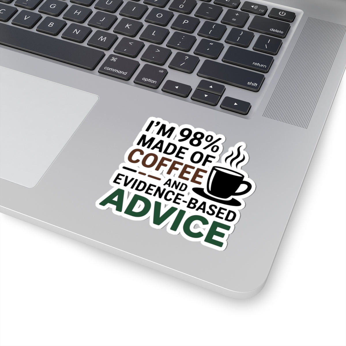 Caffeinated Dietitian Sticker - Evidence-Based Advice Vinyl Decal for Registered Dietitians