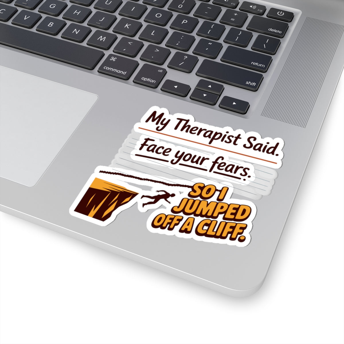 BASE Jumping Sticker – Funny Therapist Cliff Jump Humor Decal for Extreme Sports Fans Adrenaline Junkies