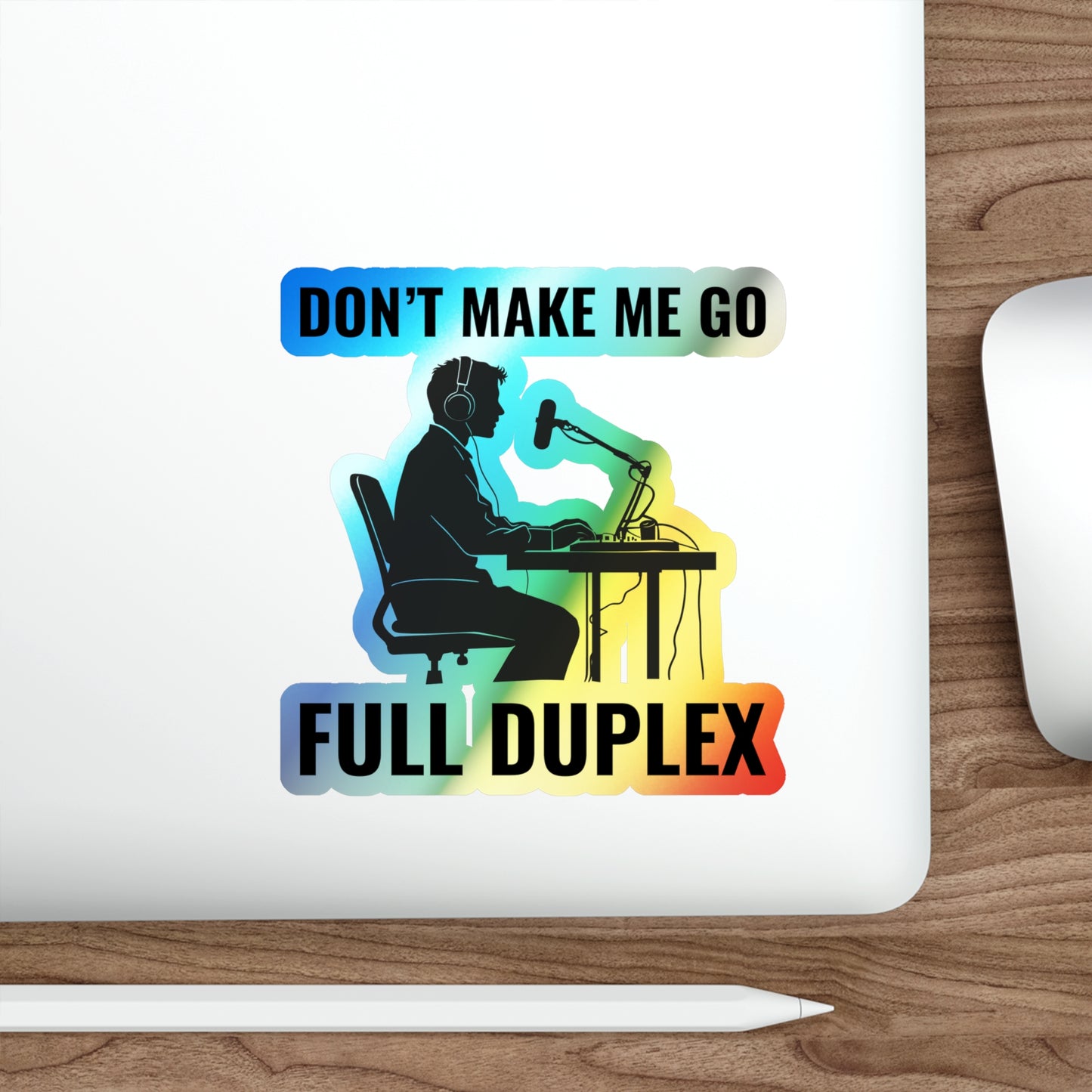 Amateur Ham Radio Operator Stickers Holographic Vinyl Decal - Duplex Mode & Advanced Comms
