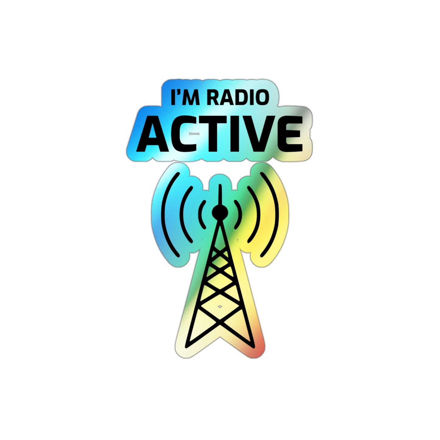 Amateur Ham Radio Operator Stickers Holographic Vinyl Decal - Morse Code & Shortwave for Radio Enthusiasts