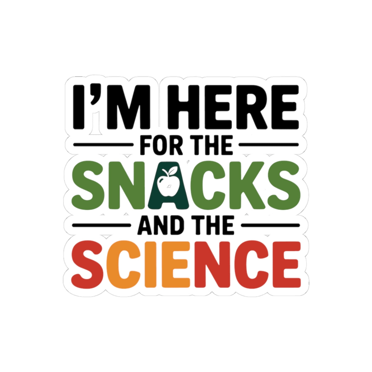 Snack Science Dietitian Sticker - Dual Passion Vinyl Decal for Registered Dietitians