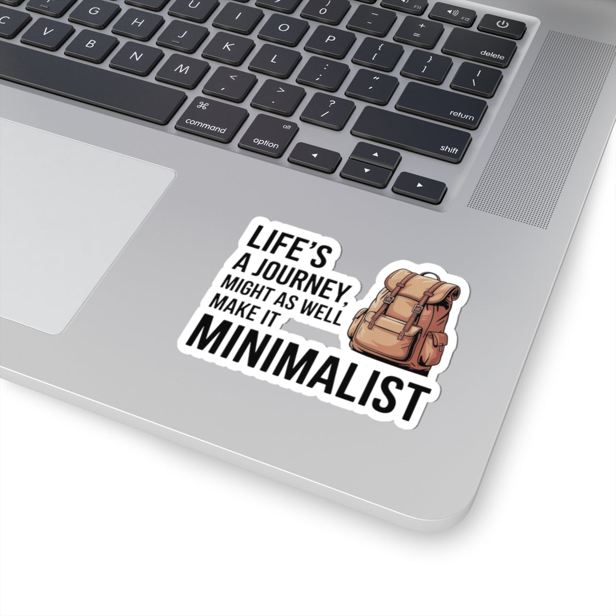 Minimalist Journey Sticker - Simple Adventure Vinyl Decal for Travelers & Essentialists