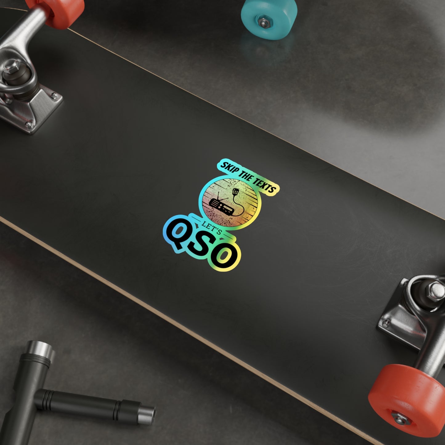 Amateur Ham Radio Operator Stickers Holographic Vinyl Decal - Live QSOs & Real-Time Radio