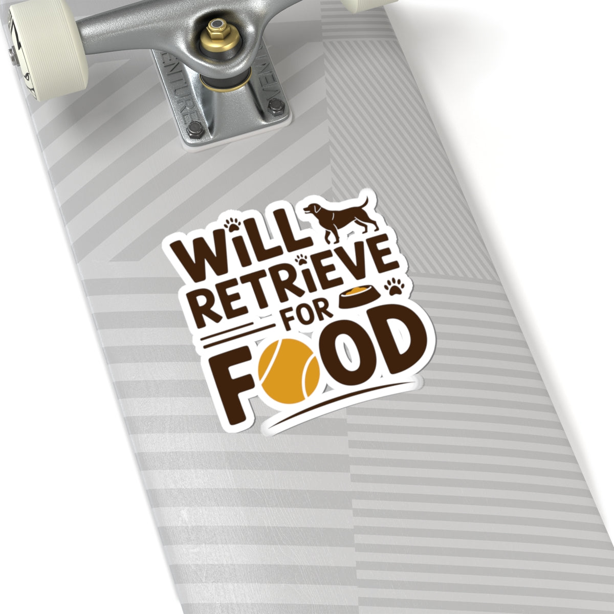 Funny Labrador Dog Sticker - Will Retrieve For Food Vinyl Decal for Pet Owners Dog Lovers Trainers