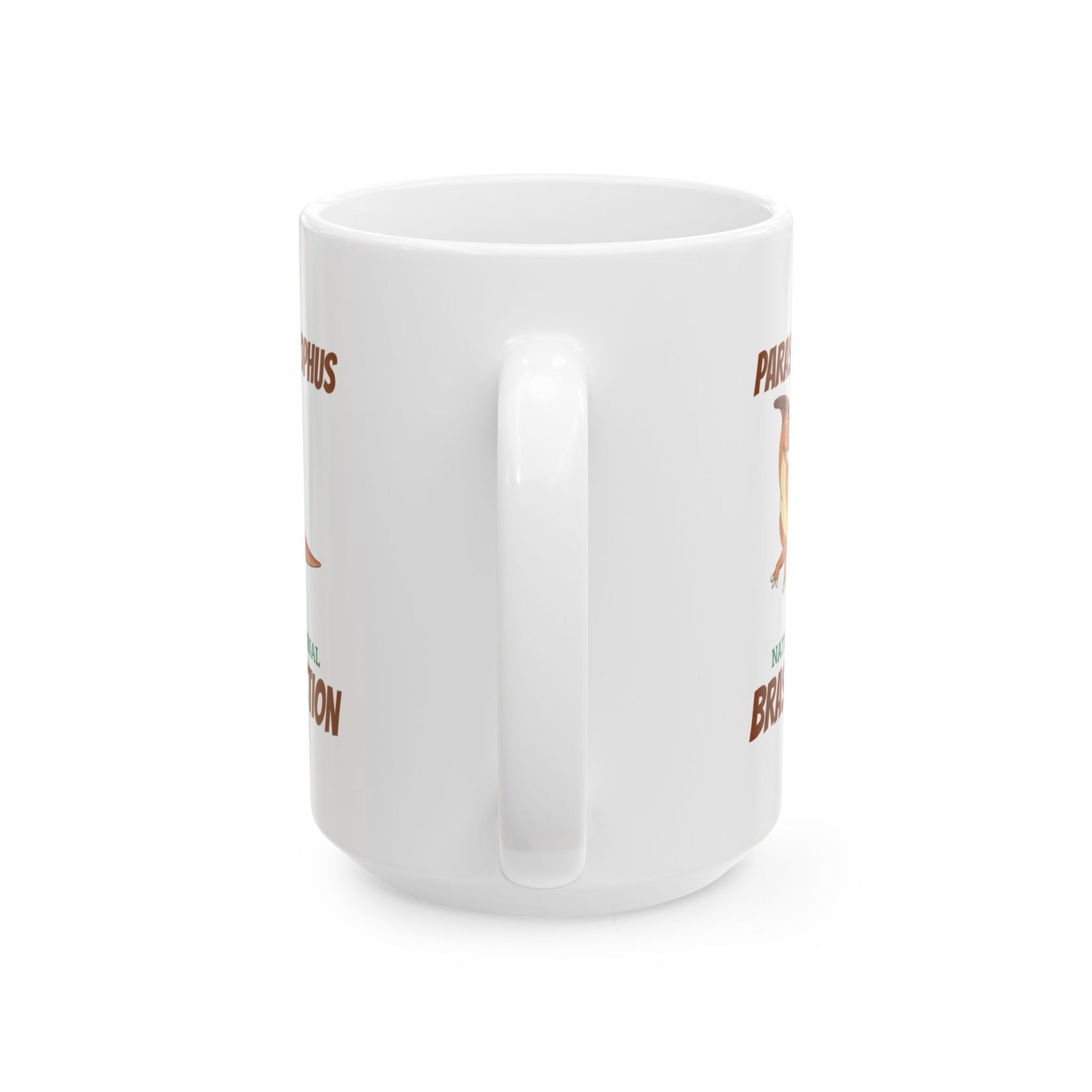 Dinosaur Fossil Mug Parasaurolophus Crest Design for Paleontology Fans