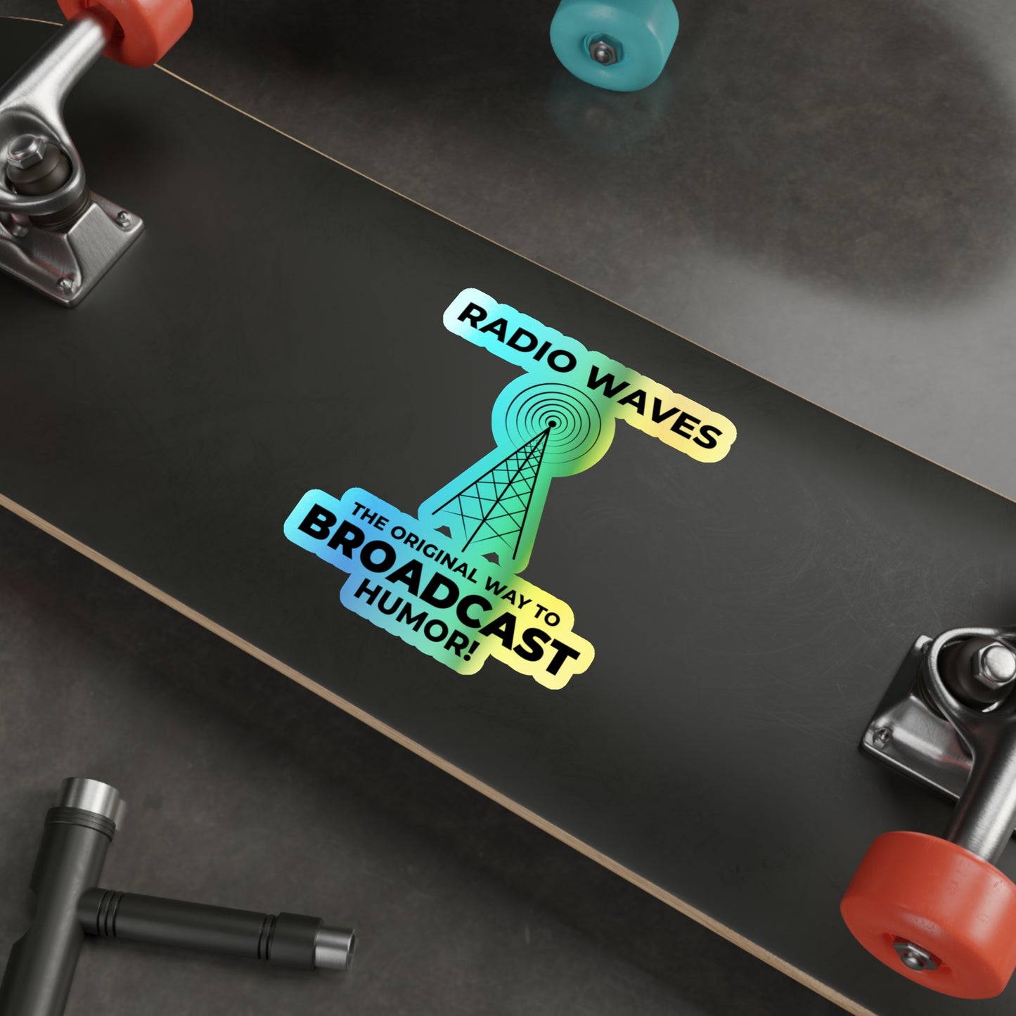 Amateur Ham Radio Operator Stickers Holographic Vinyl Decal - Airwave Humor & QSO Comedy