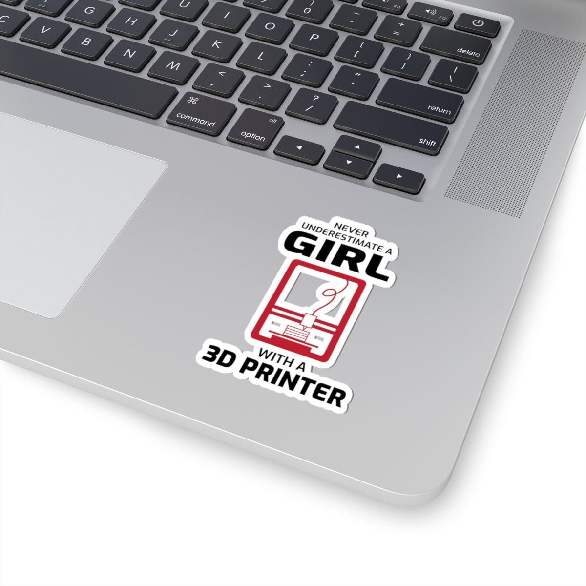 3D Printer Sticker – Funny Girl Power FDM Decal for Women Makers Female Engineers Printing Enthusiasts