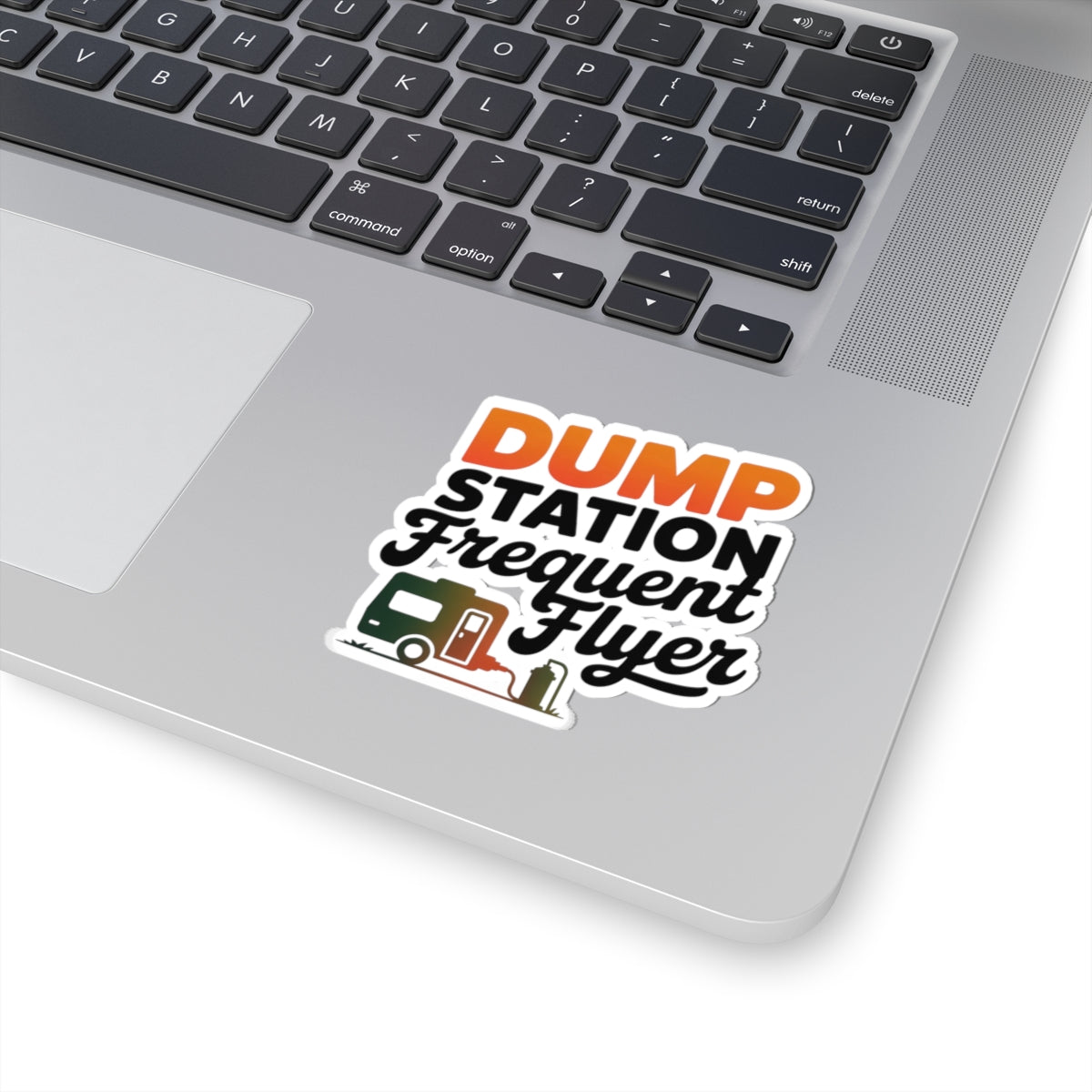 RV Camping Humor Sticker - Dump Station Frequent Flyer Vinyl Decal for RV Owners